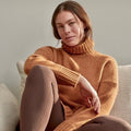 EVERLANE The Cloud Turtleneck Sweater Wool Alpaca Heathered Chai Small