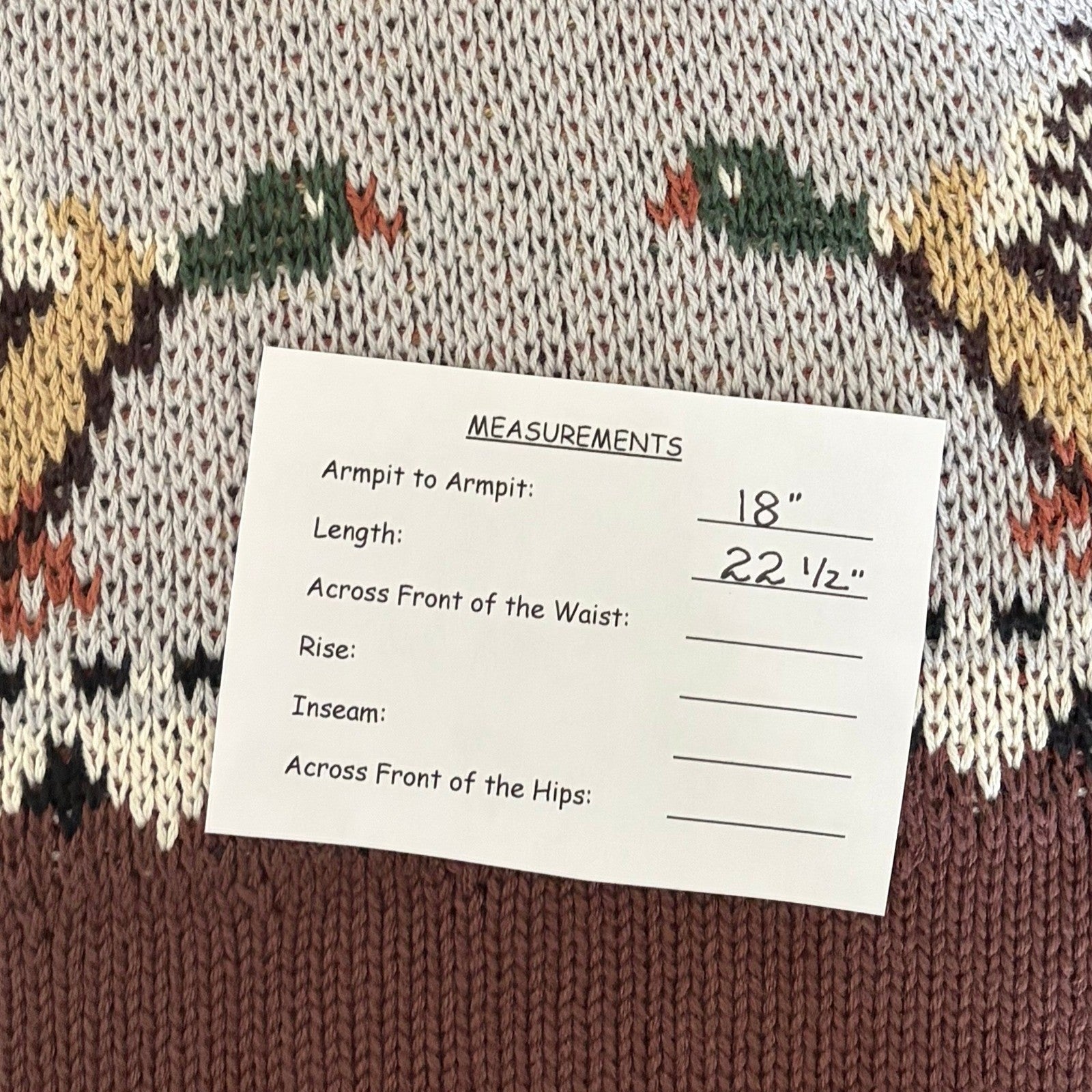 NWT!! L.L. BEAN Signature Currant Mallard Fair Isle Duck Cotton Sweater X-Small