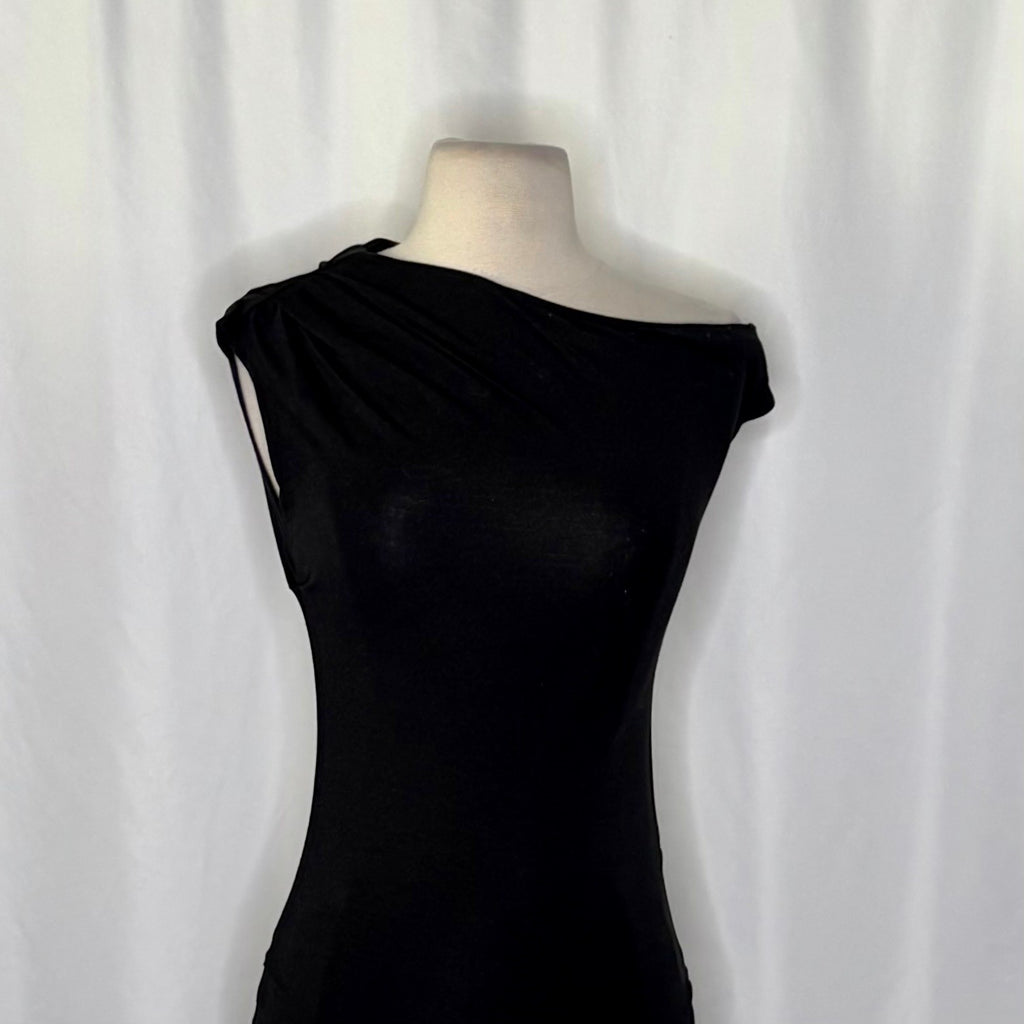 NWT!! J. CREW Stretch Cotton Blend Off the Shoulder Top Solid Black XXS XX-Small