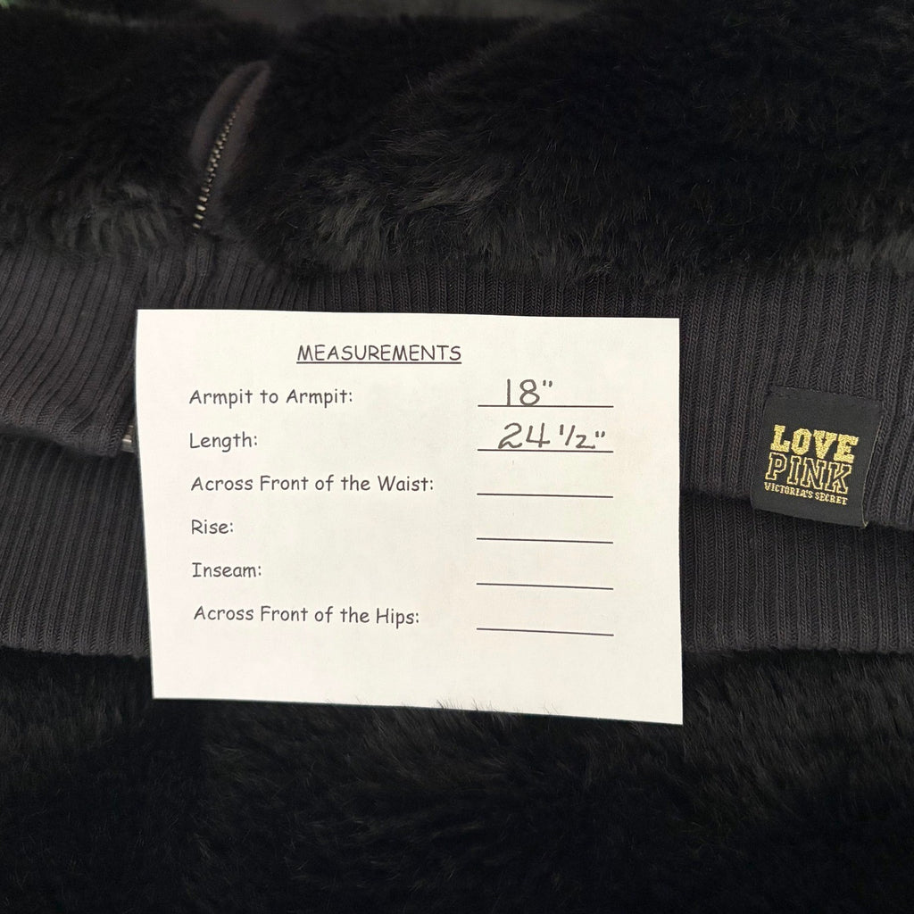 Victoria's Secret PINK Limited Edition Reversible Fur Coat Black Fashion Show S