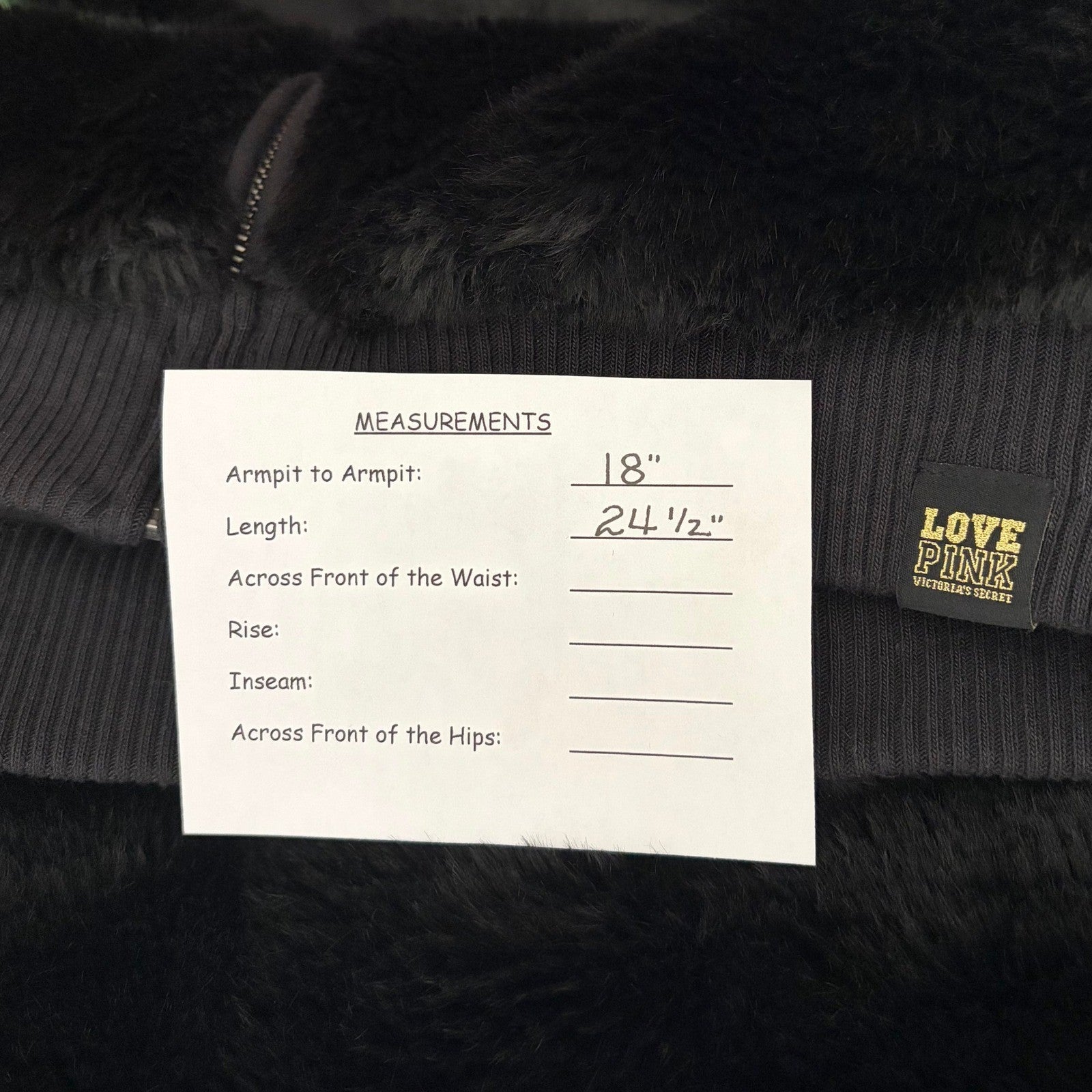 Victoria's Secret PINK Limited Edition Reversible Fur Coat Black Fashion Show S