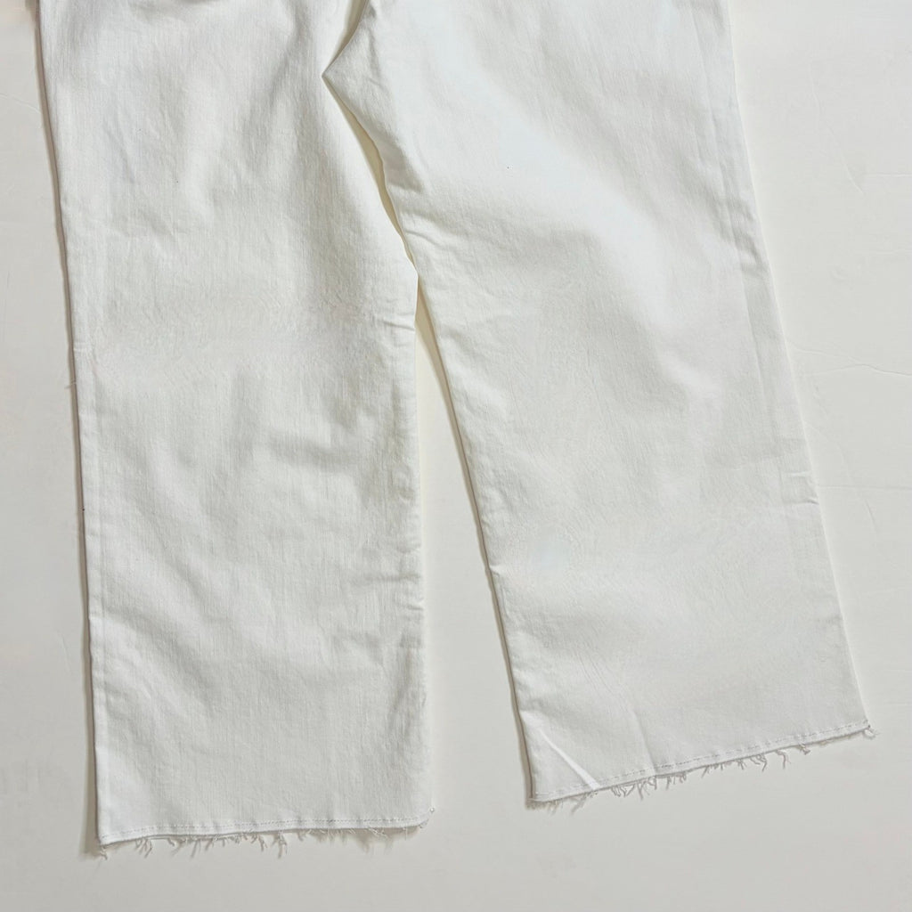 NWT!! J. CREW Factory Wide-Leg Cropped Jeans All-Day Stretch Solid White Size 32
