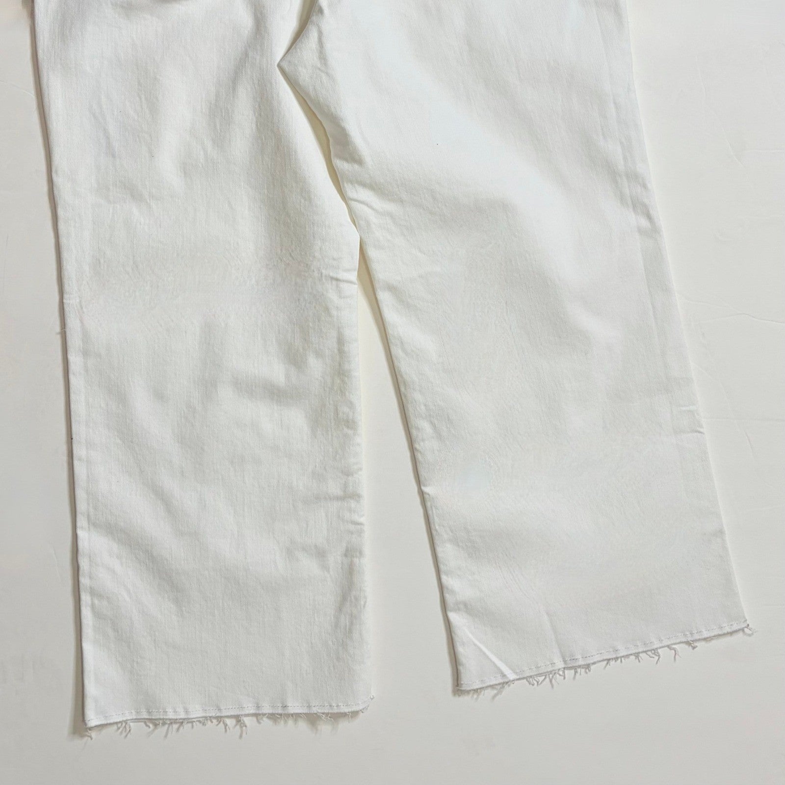 NWT!! J. CREW Factory Wide-Leg Cropped Jeans All-Day Stretch Solid White Size 32