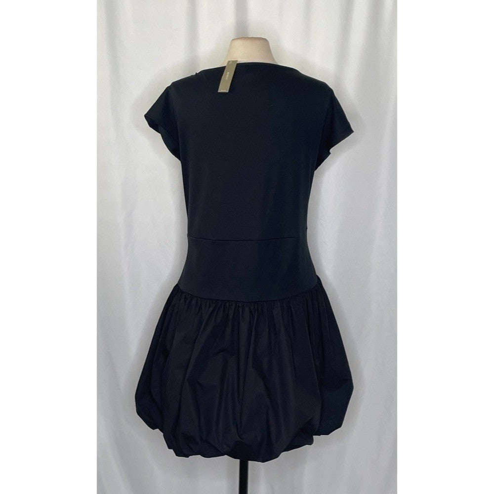 NWT!! J. CREW Bubble-Hem Mixy Dress Solid Black Mini Poplin Bubble Hem Preppy 3X