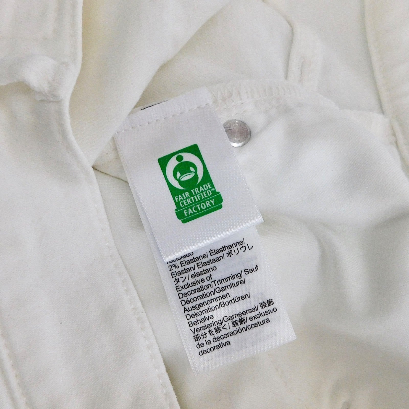 NWT!! J. CREW White Slim Jeans '03 2003 Stretch Solid White High Rise Size 31