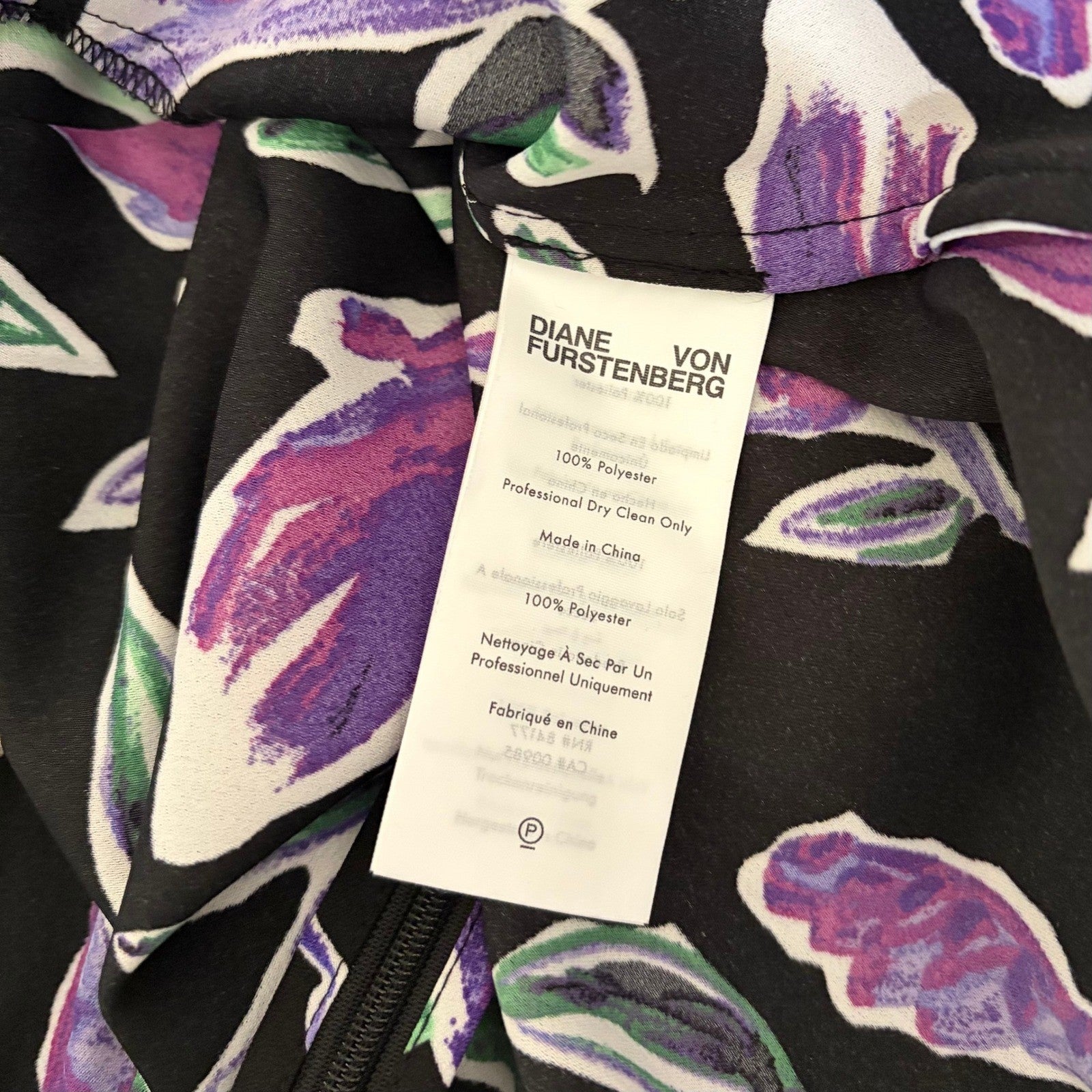 NWT!! DVF DIANE VON FURSTENBURG Nella Dress Violet Floral Midi Spring Size 2