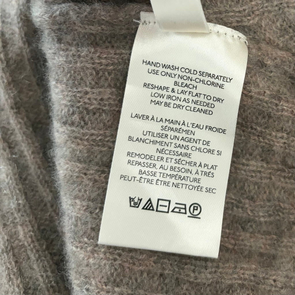 FREE PEOPLE Elias Cashmere Sweater Cropped Pullover Taupe Knitwear X-Small