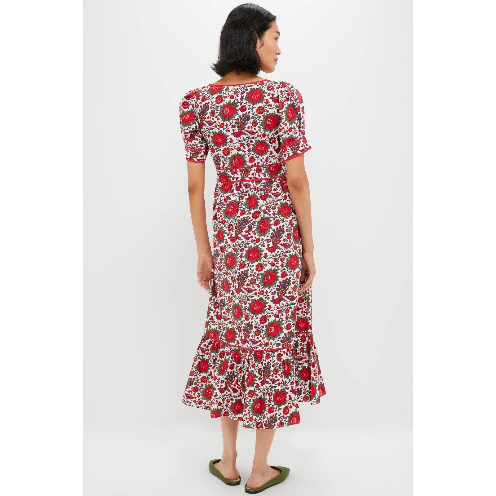 NWT!! Tuckernuck PINK CITY PRINTS Peony Bird Evelyn Dress Floral Maxi X-Small