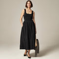 NWT!! J. CREW Black Drop-Waist Mixy Dress Tank Midi Dropwaist XST X-Small Tall