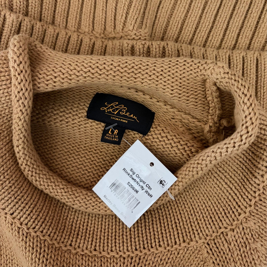 NWT!! FREE PEOPLE x L.L. BEAN Cotton Rollneck Sweater Hiking Boots Large