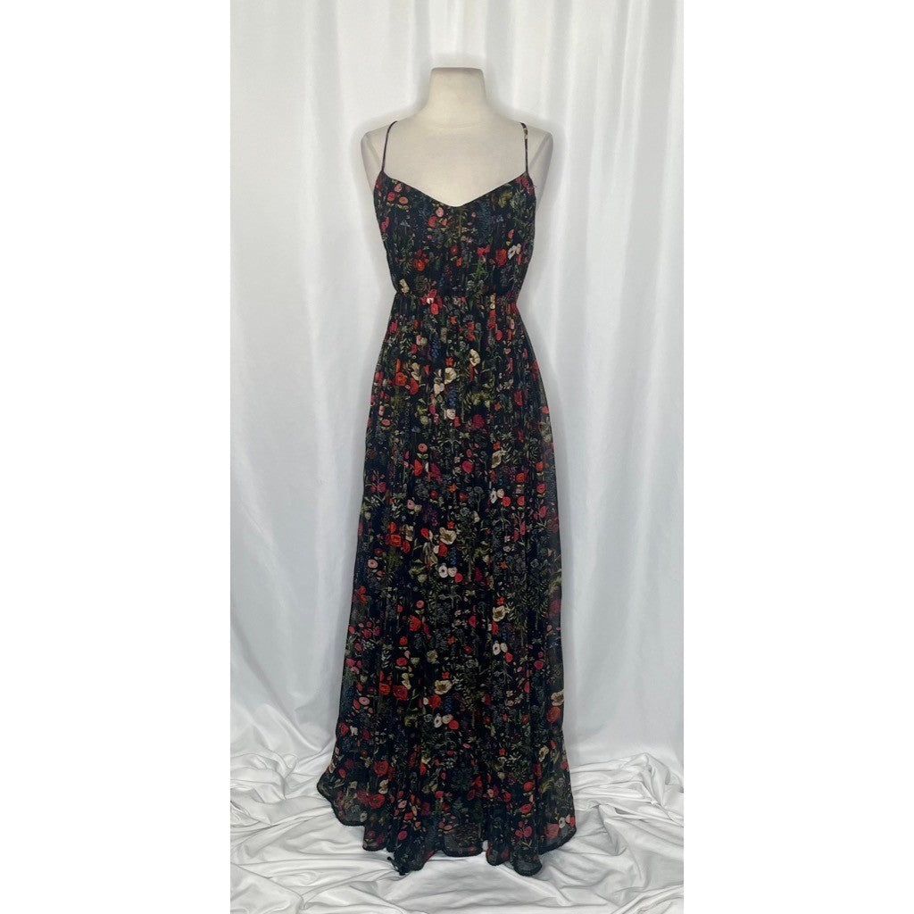 Anthropologie PAYAL JAIN Massima Pleated Floral Maxi Dress Romantic Small