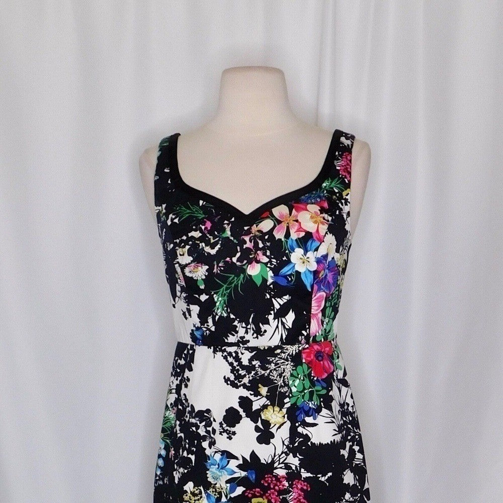 Anthropologie LEIFNOTES Chroma Shadow Floral Sheath Dress Fitted Romantic Size 0