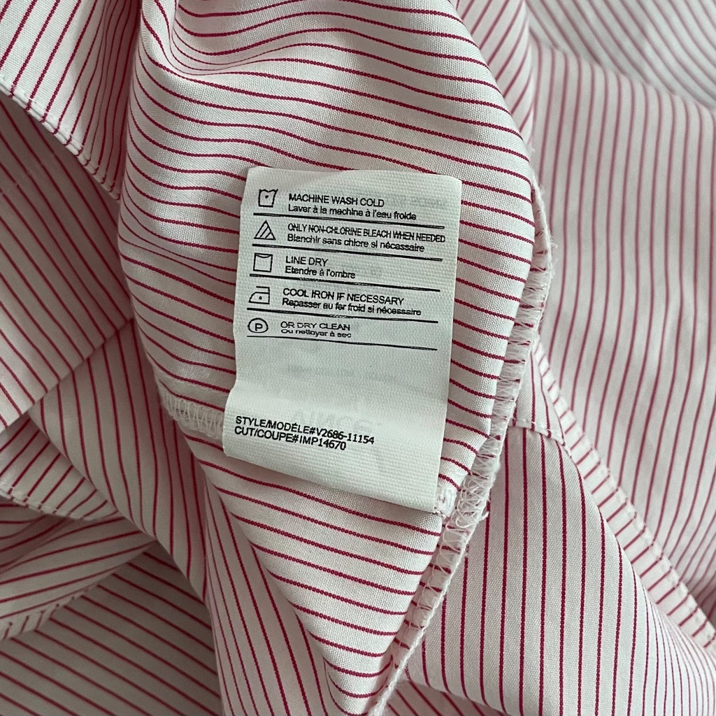 VINCE Red & White Striped Cotton Popover Tunic Top Blouse Nautical Preppy Medium