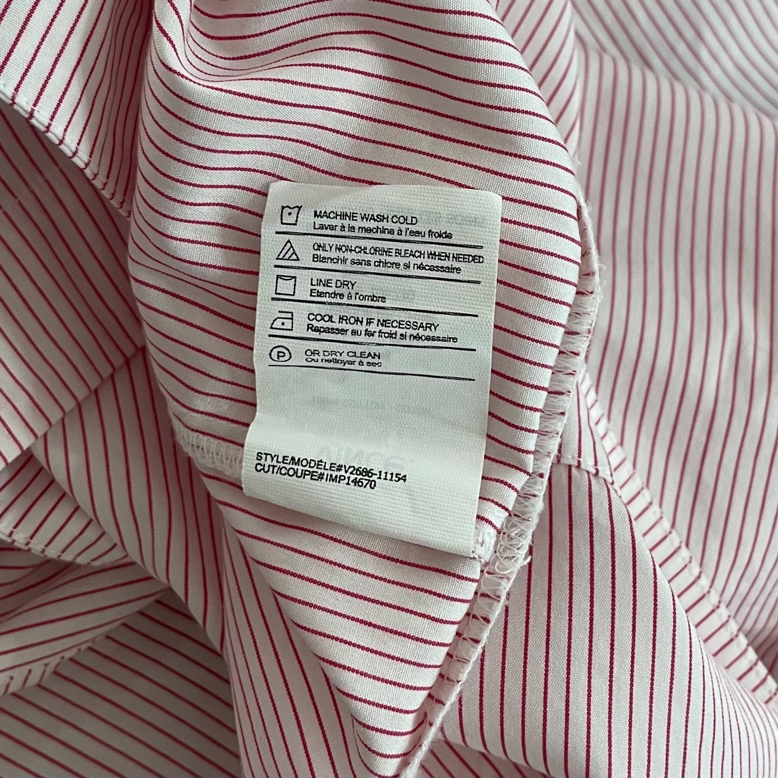 VINCE Red & White Striped Cotton Popover Tunic Top Blouse Nautical Preppy Medium