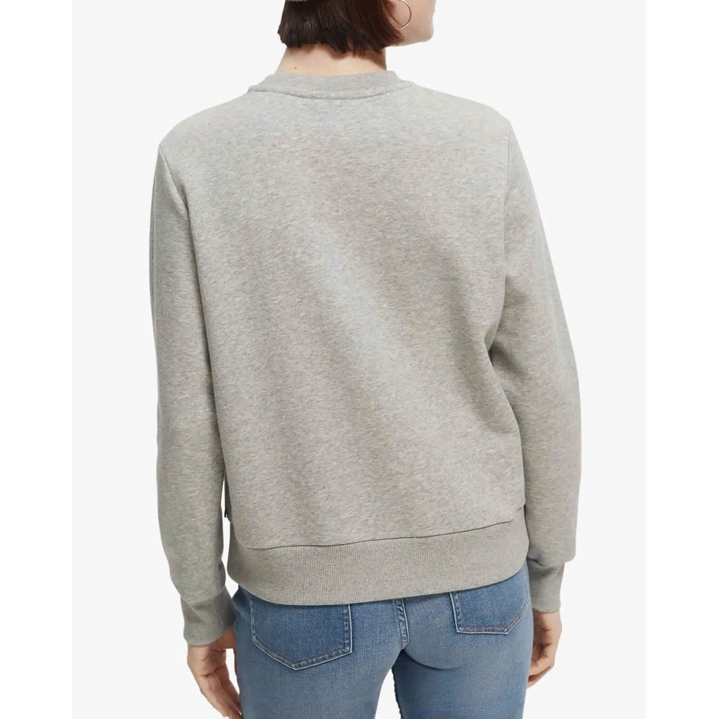 SCOTCH & SODA Artwork Crew Neck Sweatshirt Gray Monogram S Academia Medium