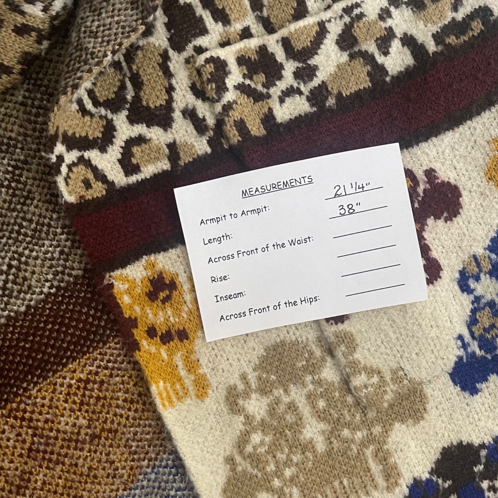 MAX SPORT Twin Print Duster Cardigan Sweater Leopard Print Maxsport Large