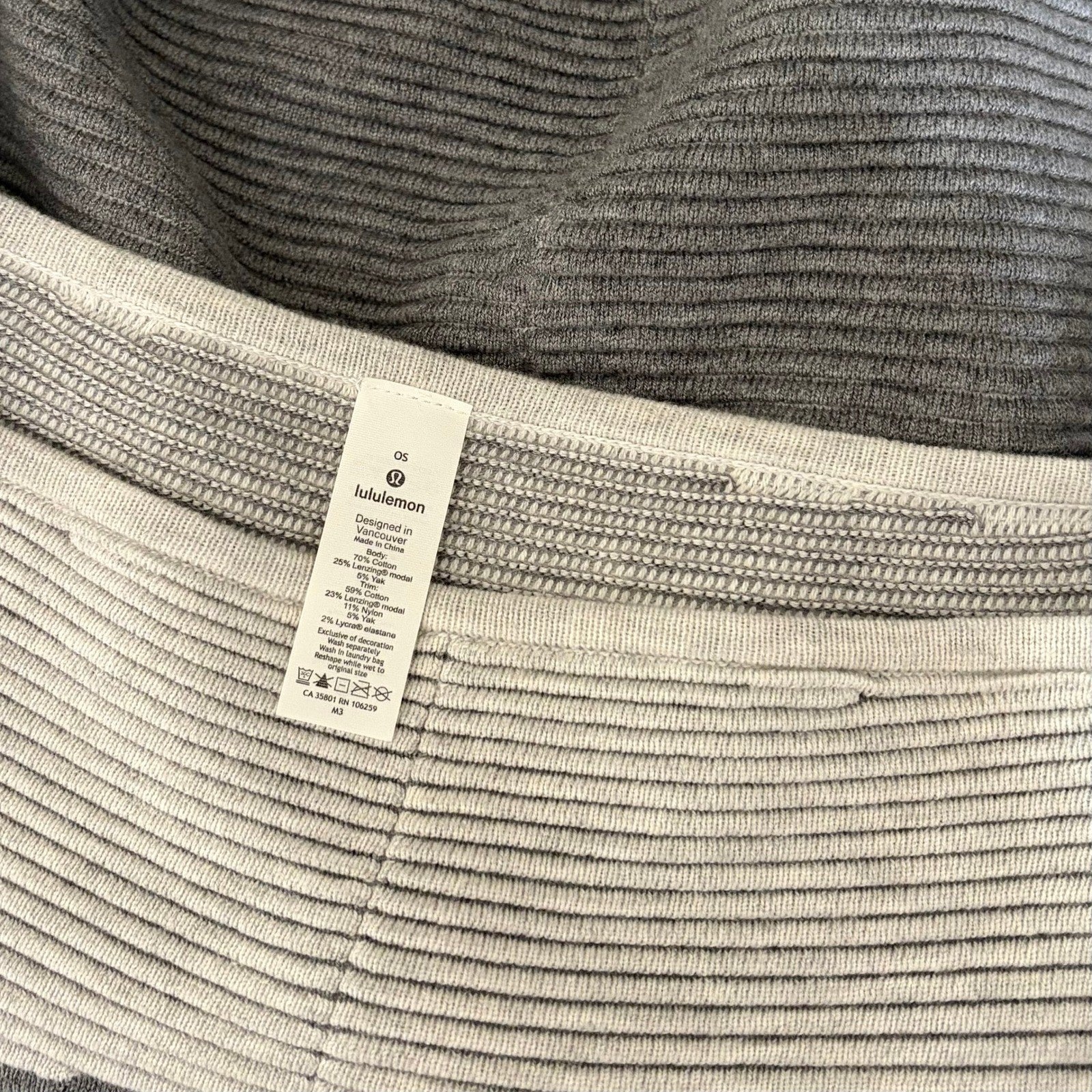 LULULEMON It All Lines Up Poncho Heathered Core Ultra Light Grey Medium Grey O/S