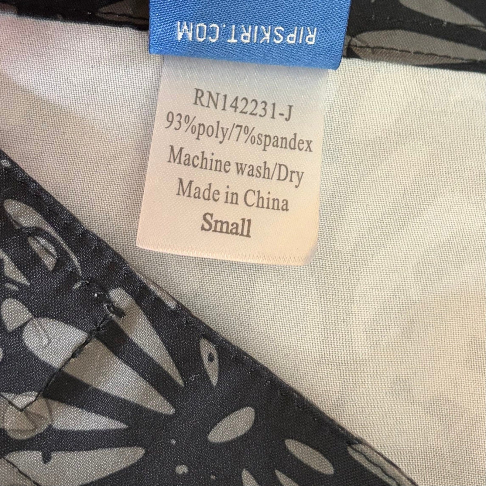 RIPSKIRT Hawaii Length 2 Wrap Skirt Rip Skirt Gray Shibori Butterfly Small