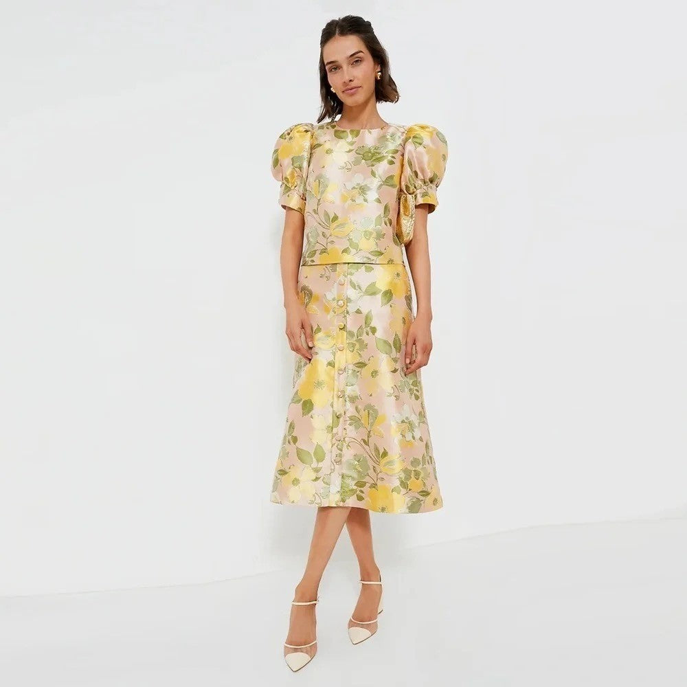NWT! Tuckernuck POMANDER PLACE Lotus Jacquard Thea Blouse Adalyn Skirt X-Large