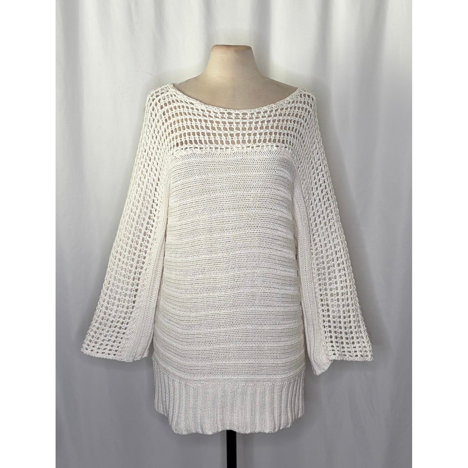 Anthropologie MOTH Chatwin Sweater Bateau Boat Neck Coastal Pullover Knit Large