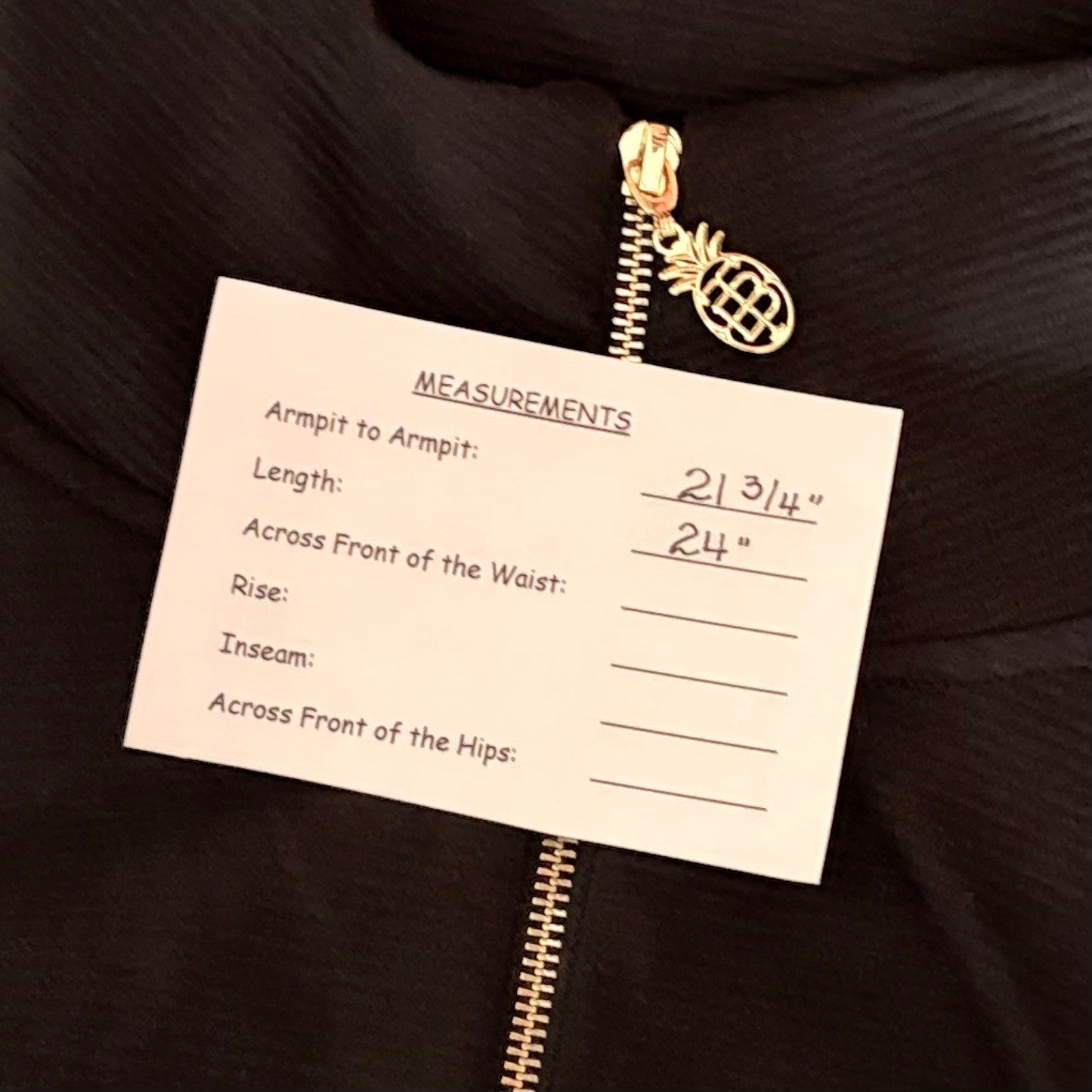 TOMMY BAHAMA Black Ribbed Knit Full Zip Jacket Gold Pineapple Hardware Medium