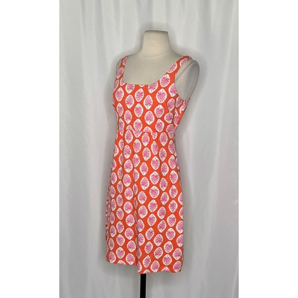 NWT!! TOMMY BAHAMA Wood Blockin' Dress Palm Frond Curuba Orange Pink Knit XS