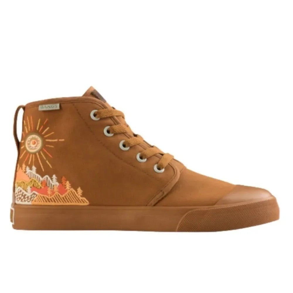 NWT!! BANGS Sunrise Mountain Embroidered High Top Shoes Men's 6 Women's 7.5