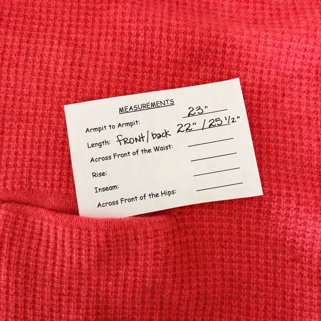 WHITE + WARREN Pink Cashmere Knit Pullover Sweater Pockets Solid Waffle Large