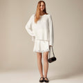 NWT!! J. CREW High Rib Pullover Sweater Wool Alpaca Solid Ivory Minimalist XXS