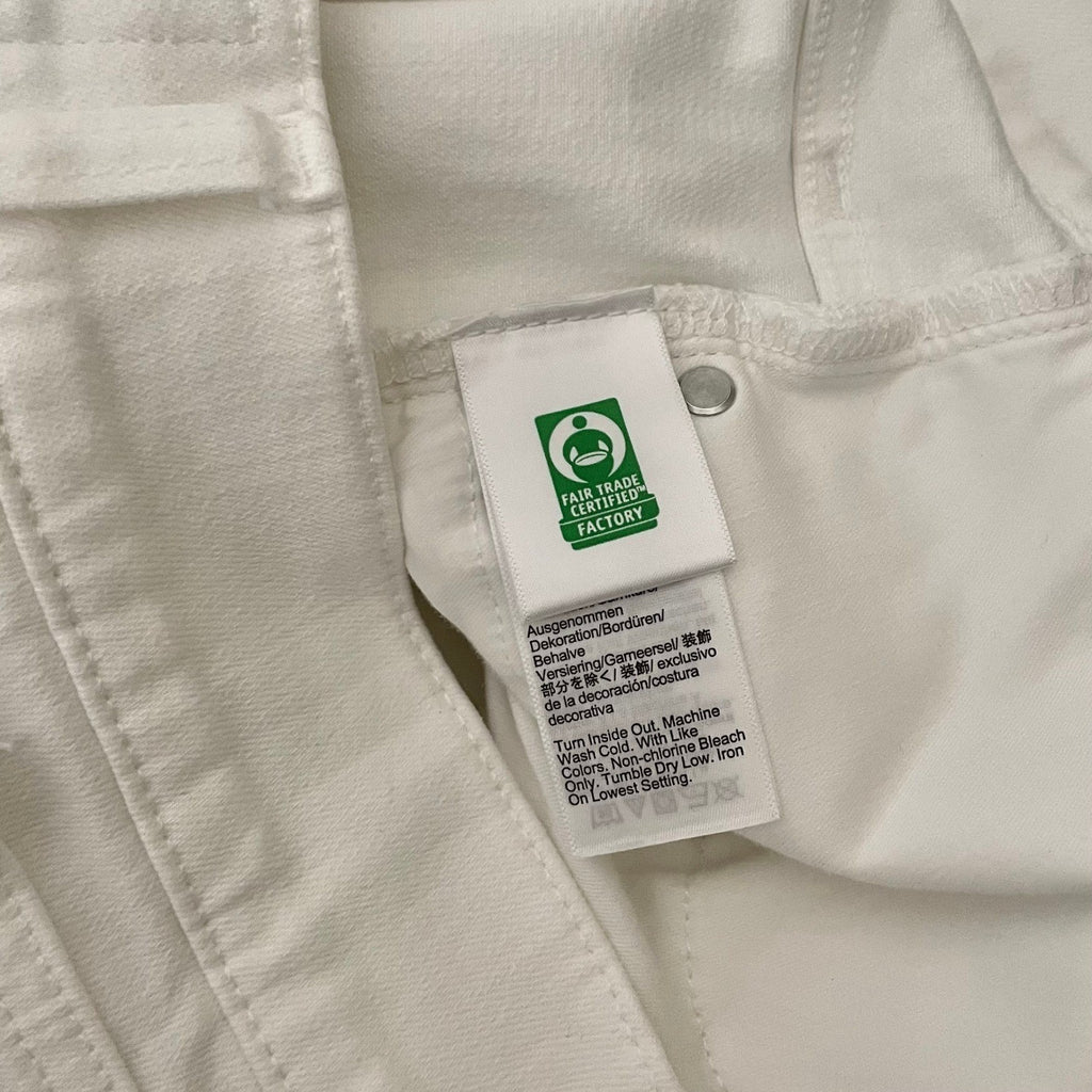 NWT!! J. CREW '96 Slim Wide Jeans Retro Raw Hems Solid White Preppy Frayed 33