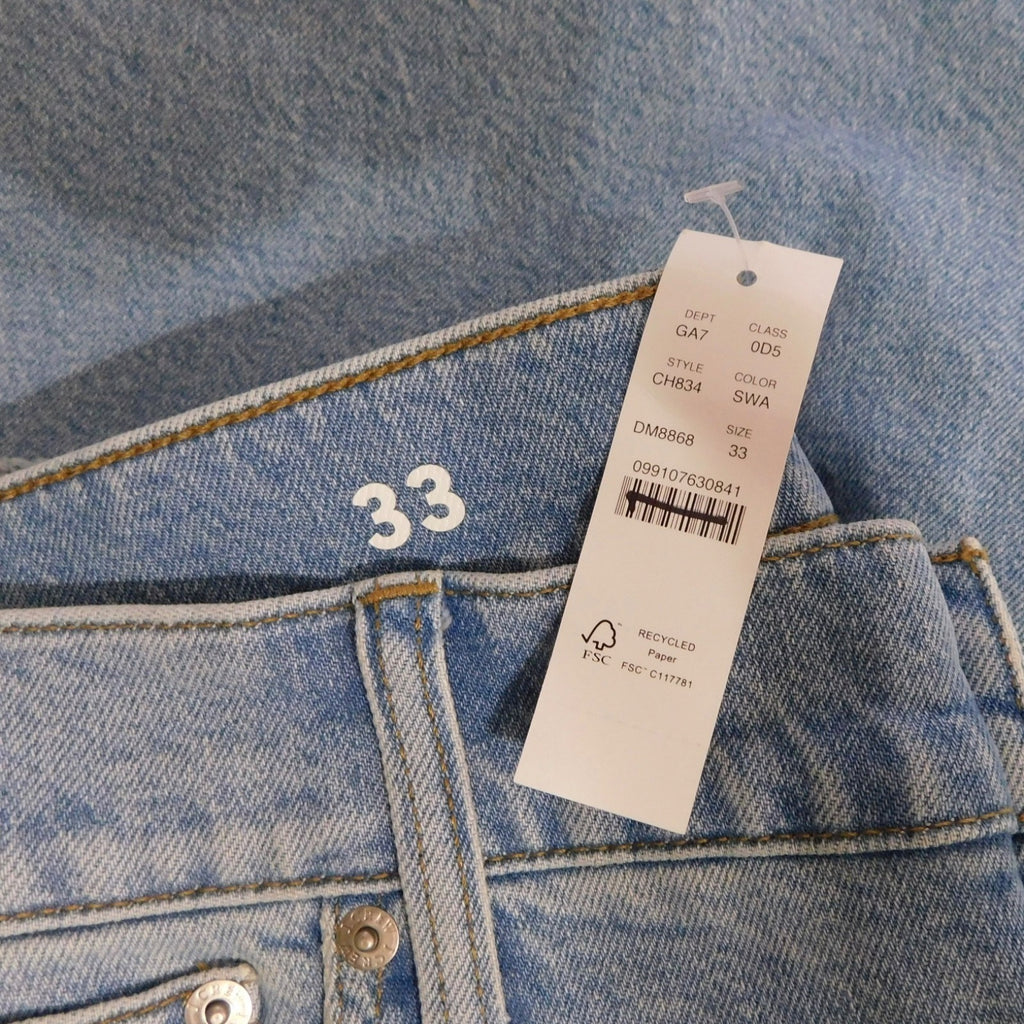 NWT!! J. CREW '96 Slim Wide Jeans Synniva Wash Denim High Rise Waist Size 33