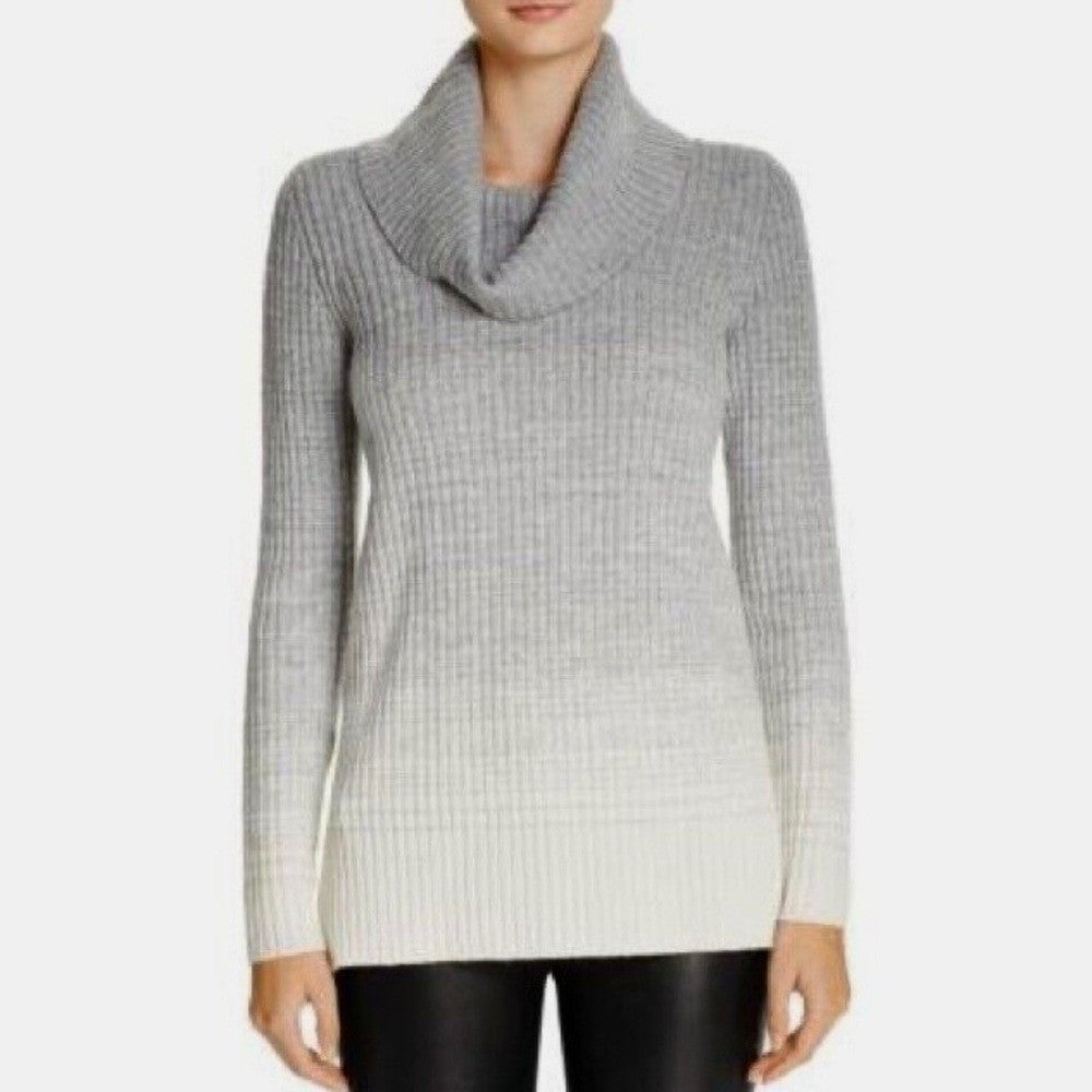 Women's THEORY Madalinda Ombré Charmant Turtleneck Sweater Wool Cashmere Small