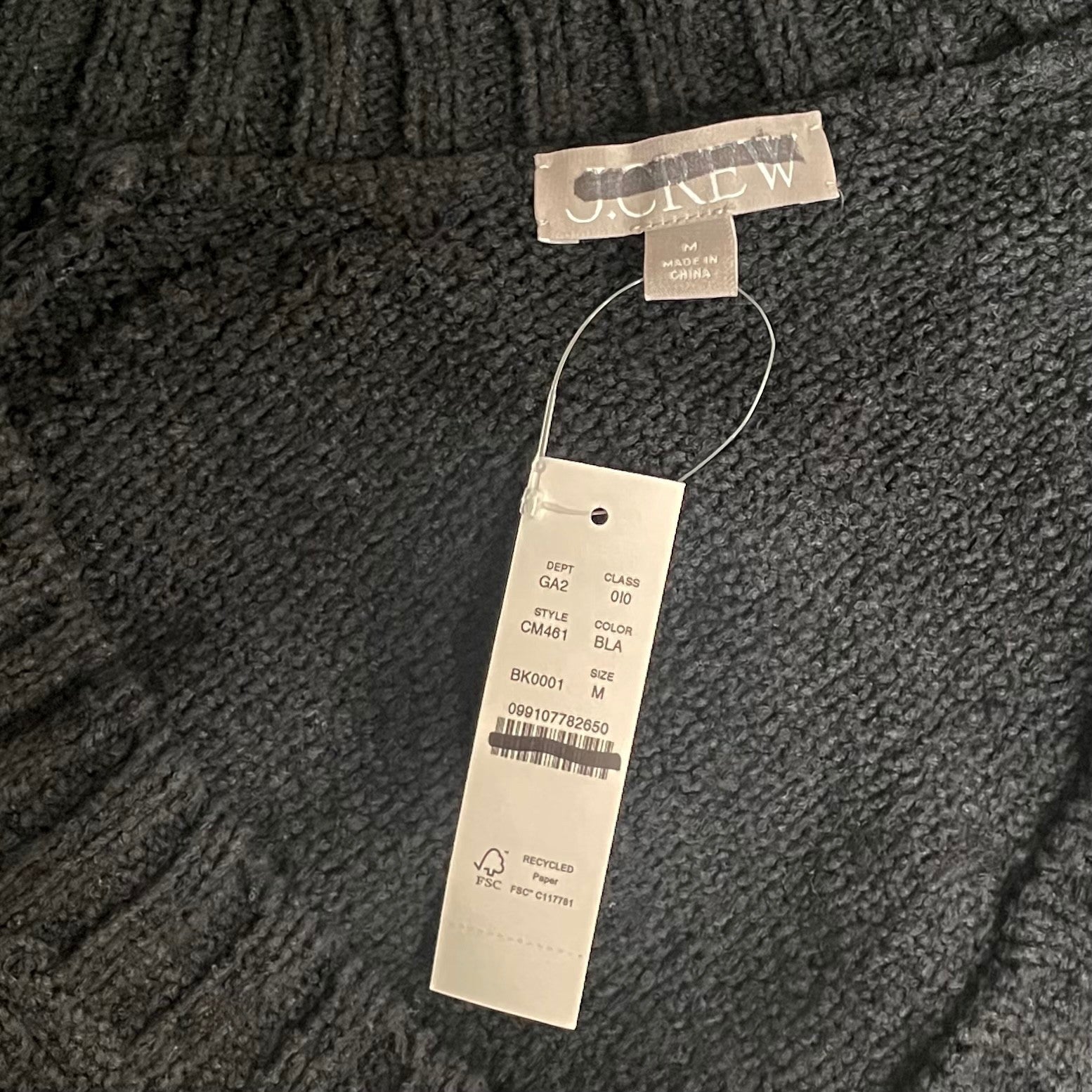 NWT!! J. CREW Marina V-Neck Cardigan Sweater Pockets Solid Black Preppy Medium