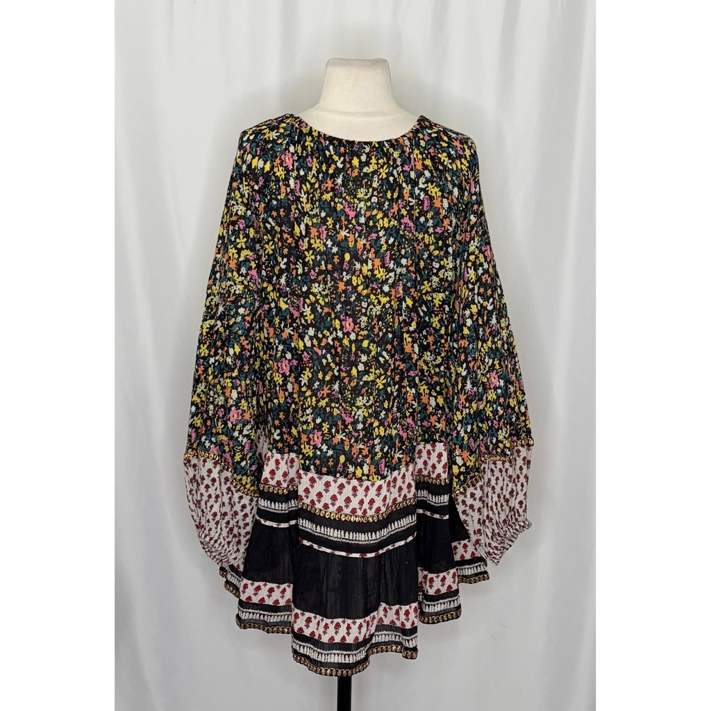 Revolve FREE PEOPLE Gardenia Tunic Top Shirt Floral Boho Festival Flowy Medium
