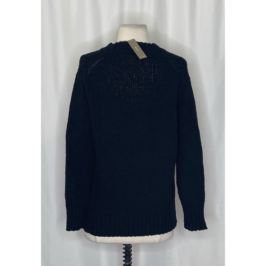 NWT!! J. CREW Marina V-Neck Cardigan Sweater Pockets Solid Black Preppy Medium