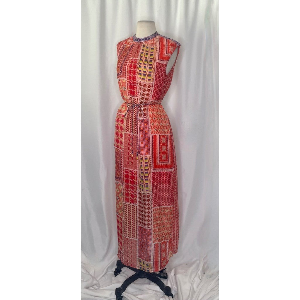 Anthropologie TANVI KEDIA Embroidered Beaded Sol Dress Maxi Bohemian Boho Small