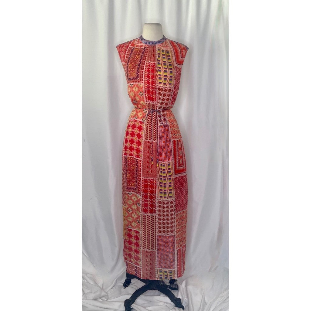 Anthropologie TANVI KEDIA Embroidered Beaded Sol Dress Maxi Bohemian Boho Small