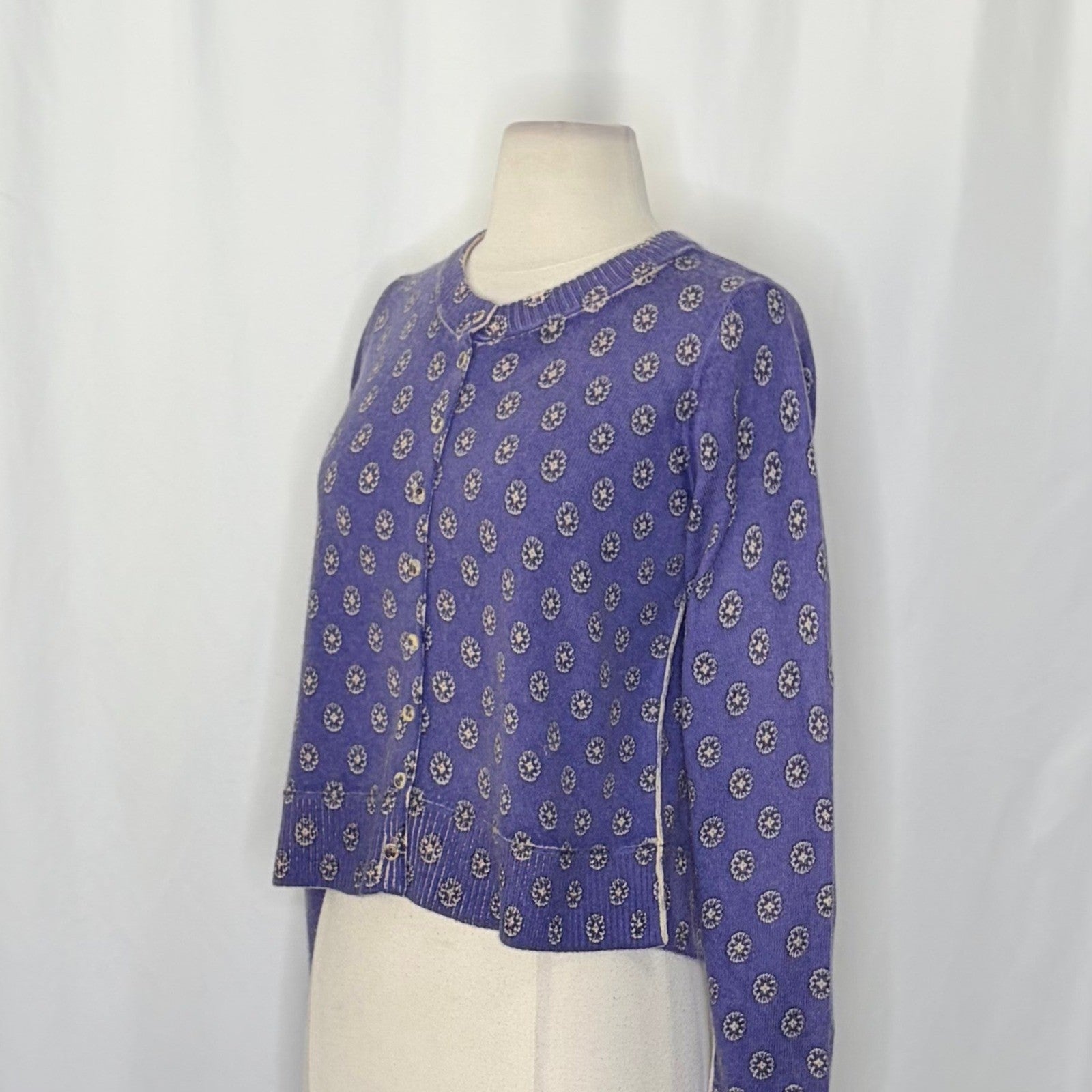 NWT!! FREE PEOPLE Nocturnal Patterned Cardigan Sweater Cardi Floral Small