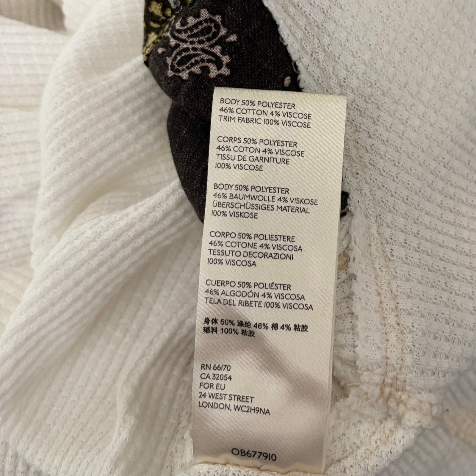 Free People WE THE FREE Blossom Thermal Top Shirt Bohemian Oversized Large