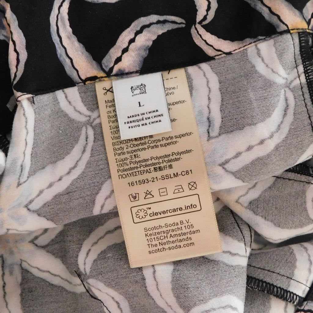 SCOTCH & SODA Maison Scotch Black Starfish Sun Ray Printed Belted Shorts Large