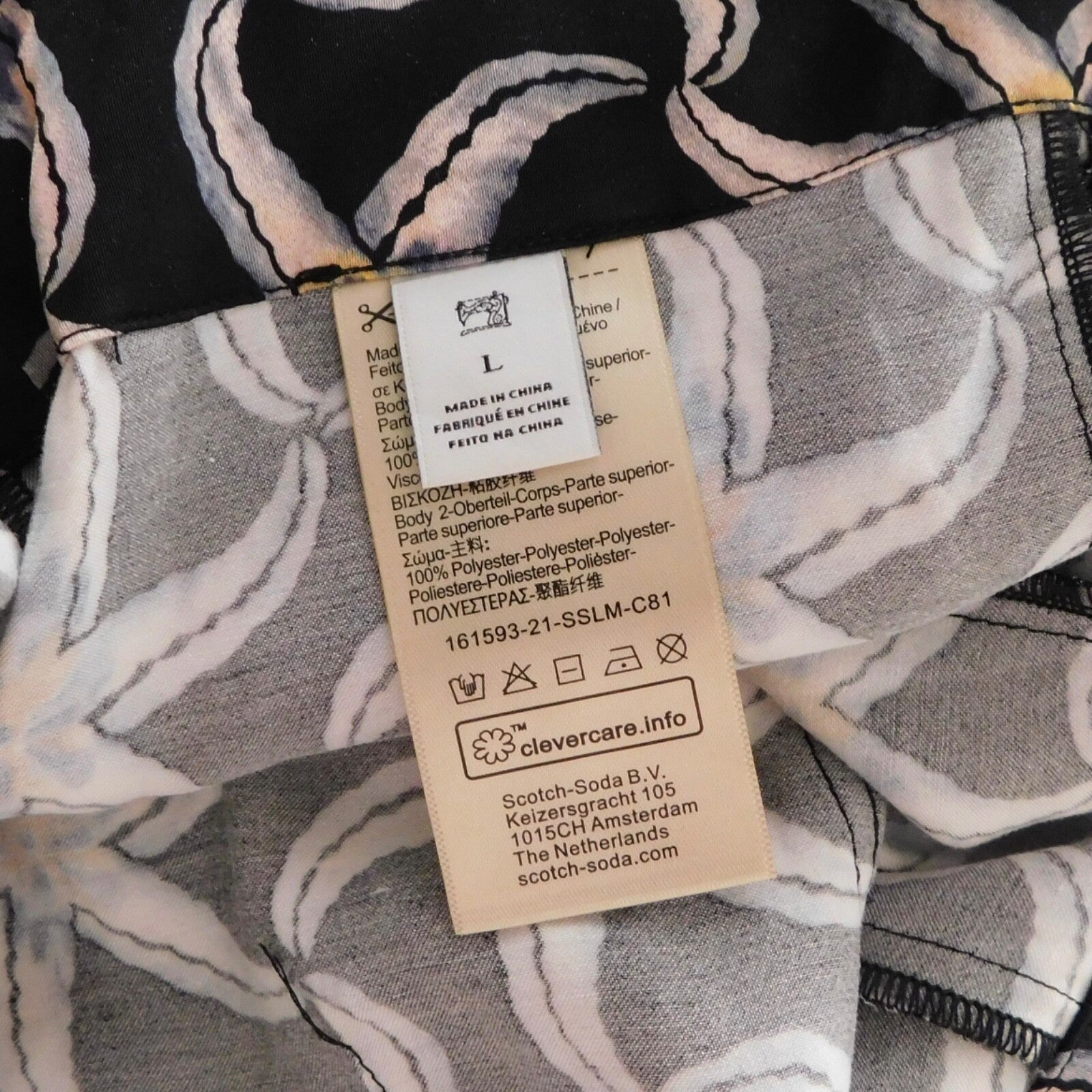 SCOTCH & SODA Maison Scotch Black Starfish Sun Ray Printed Belted Shorts Large