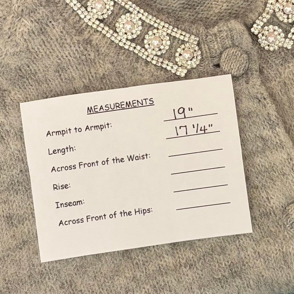 ZARA Jewel Embellished Gray Cropped Cardigan Sweater Knitwear Jewelled Large