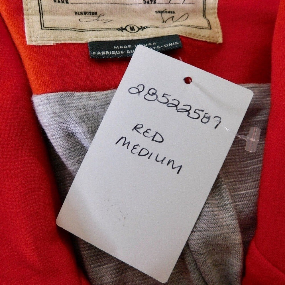 NWT!! Anthropologie CARTONNIER Red Knit Blazer Jacket Stretch Solid Medium