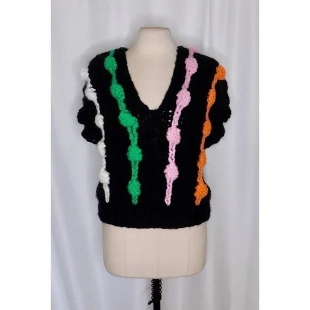 NWT!! Anthropologie MAEVE Bauble Sweater Vest Chunky Knit Retro One Size
