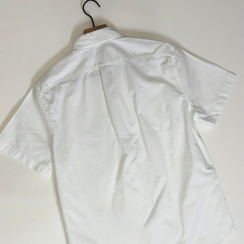 NWT!! Men's J. CREW Short Sleeve Broken-In Organic Cotton Oxford Shirt White S