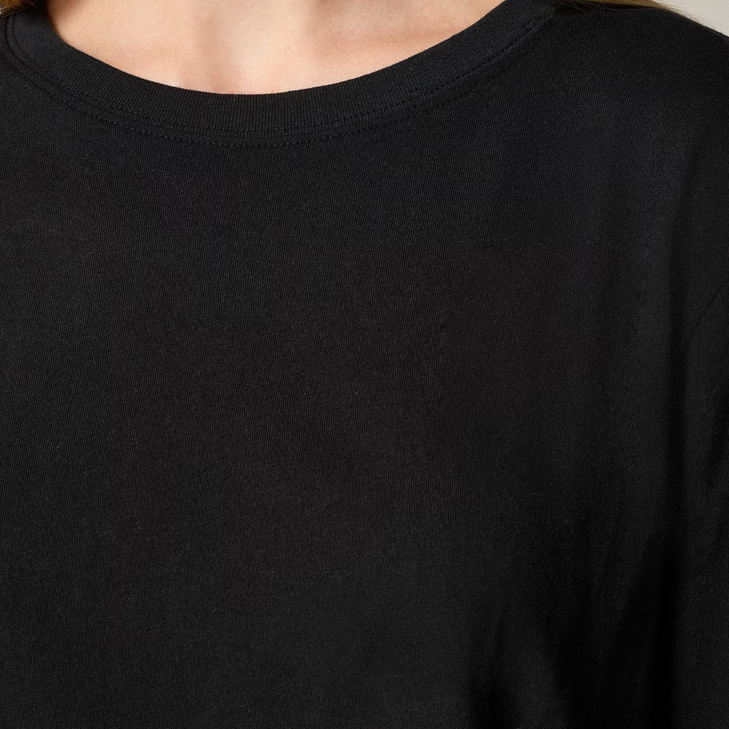 NWT!! J. CREW Vintage Jersey Long Sleeve T-Shirt Top Shirt Tee Solid Black XXS
