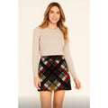 ETCETERA Corduroy Plaid Pencil Skirt Stretch Dark Academia Preppy College Size 8