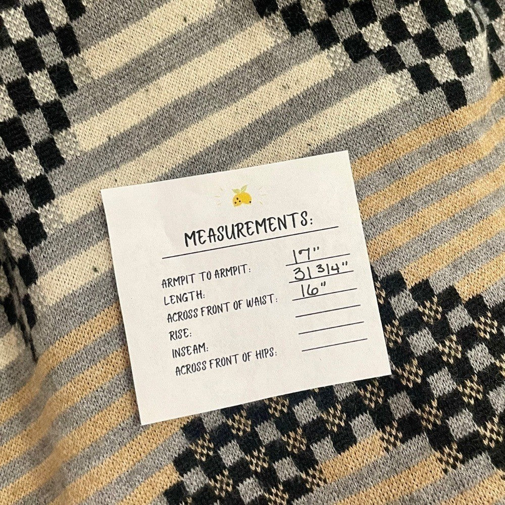 Anthropologie FIELD FLOWER Chevron Stripe Belted Wool Sweater Coat Hood X-Small
