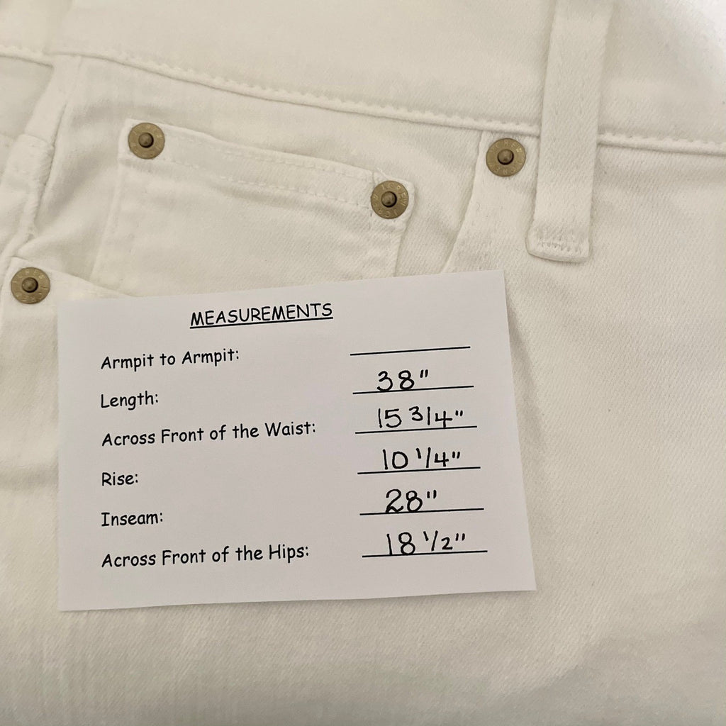 NWT!! J. CREW Lower Rise Full Length Slim Wide Jeans Solid White 27P 27 Petite