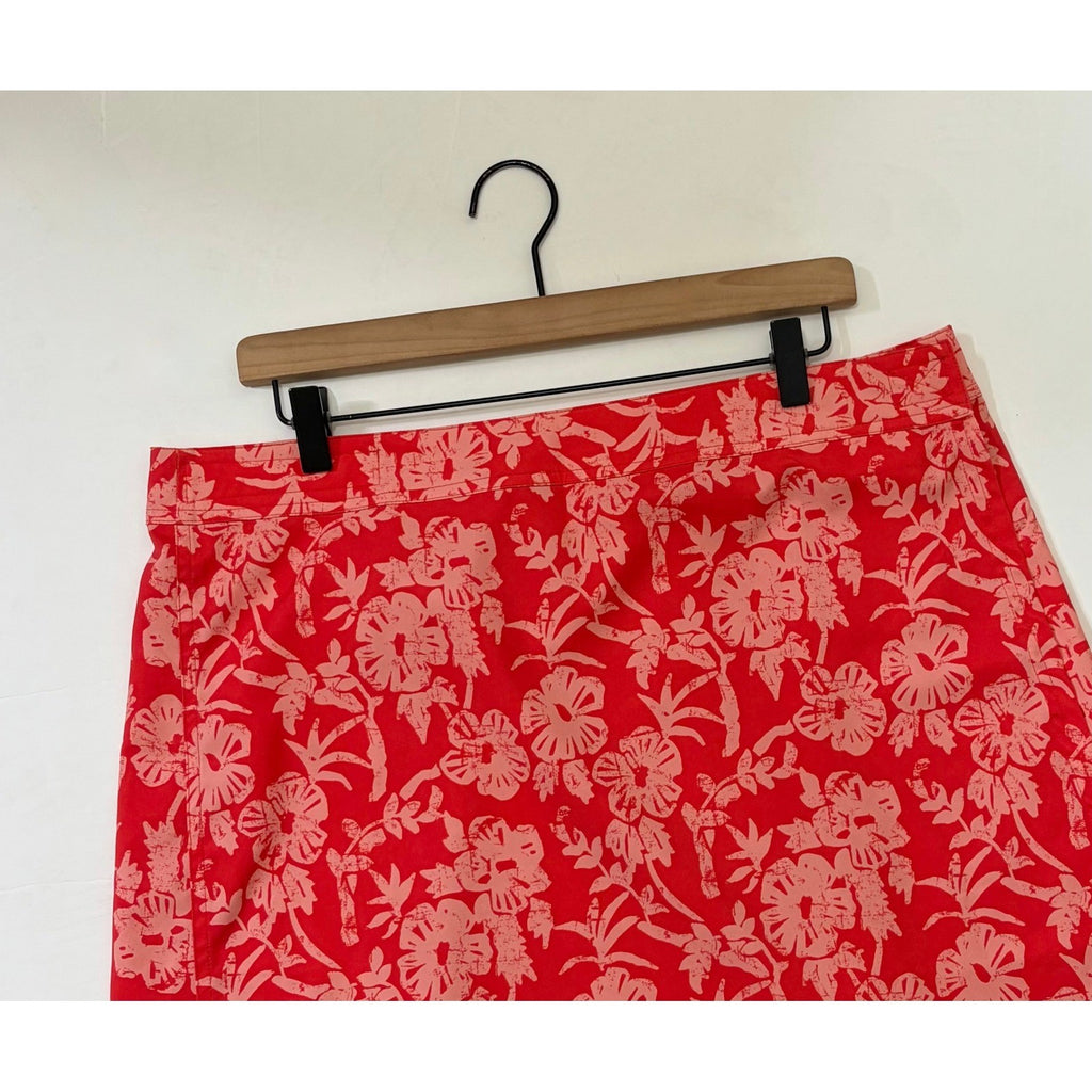 RIPSKIRT Hawaii Rip Skirt Length 2 Wrap Skirt Pink Floral Hibiscus X-Large